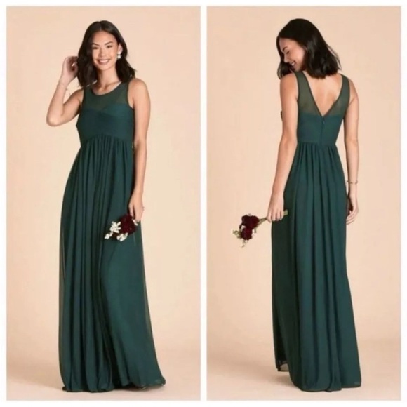 Birdy Grey Dresses & Skirts - NWT. Birdy Grey Small Ryan Mesh Maxi Dress in Emerald Green Bridesmaid Dress.